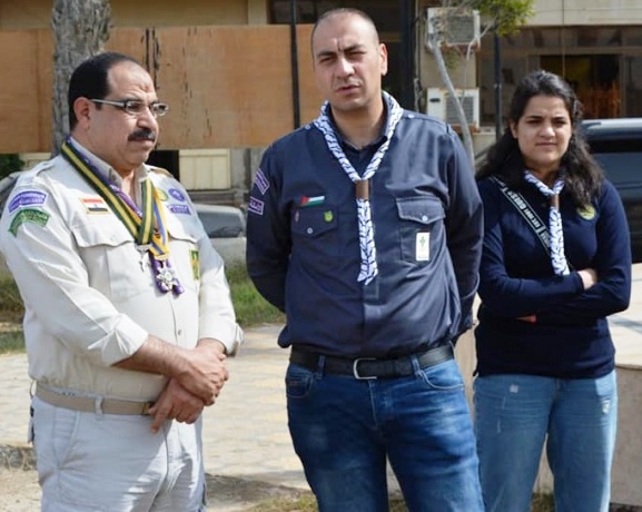 الامين العام لجمعية الكشافة الفلسطينية يزور المعسكر الدولي للكشافة في بور سعيد