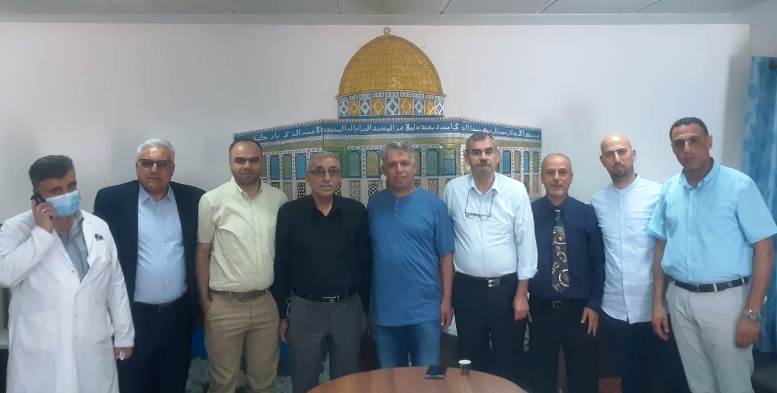 رابطة اندية القدس تزور نقابة العاملين بمستشفى المقاصد