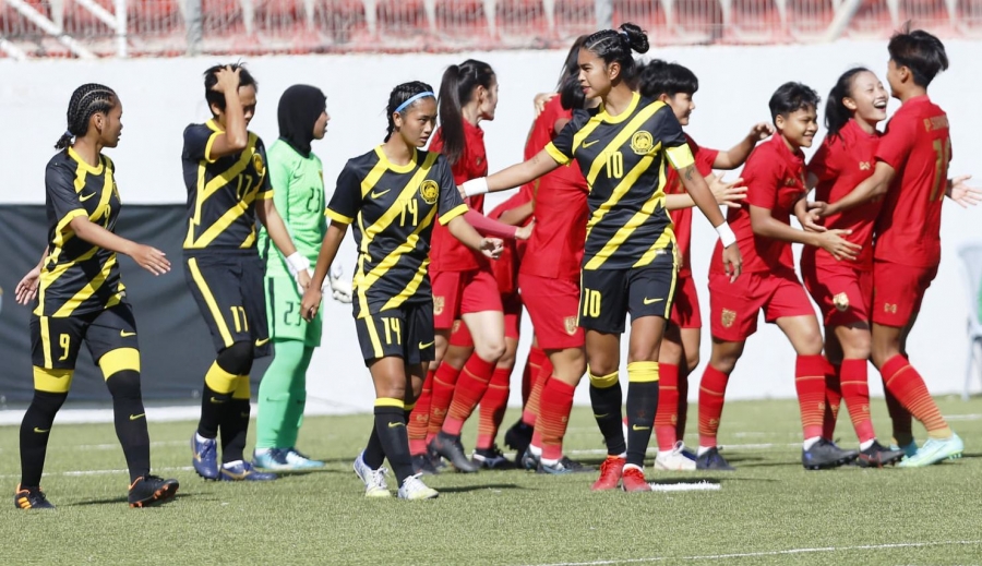 تايلاند تتغلب على ماليزيا برباعية نظيفة ضمن المجموعة الثامنة من تصفيات كأس آسيا للسيدات التي تستضيفها فلسطين
