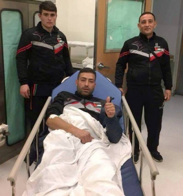 بطل التايكونتجسو الفلسطيني عامر الجعبري يخضع لعملية جراحية
