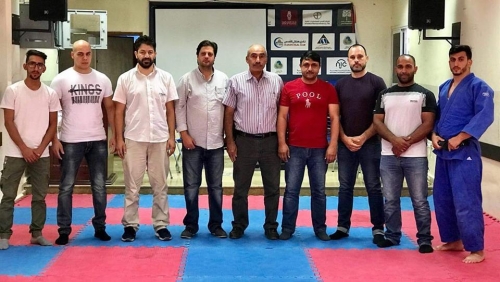 اقطاب الجودو يجتمعون مع مؤسس رياضة الجودو في فلسطين