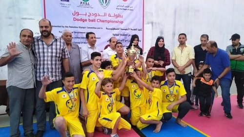 اللجنة الاولمبية تختتم فعاليات البطولة الاولى للعبة  الدودج بول بنادي النصر العربي