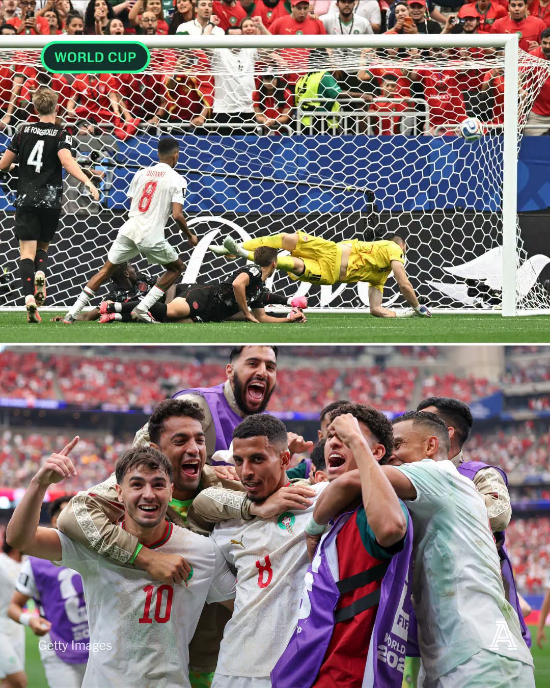 ثنائية عز الدين أوناحي  ضمنت للمغرب مكاناً في ربع نهائي كأس العالم 2026  مبروك للمغرب